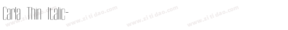 Carla Thin Italic字体转换